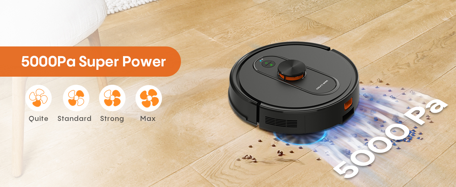 eitton Robot Vacuum and Mop with Self-Emptying