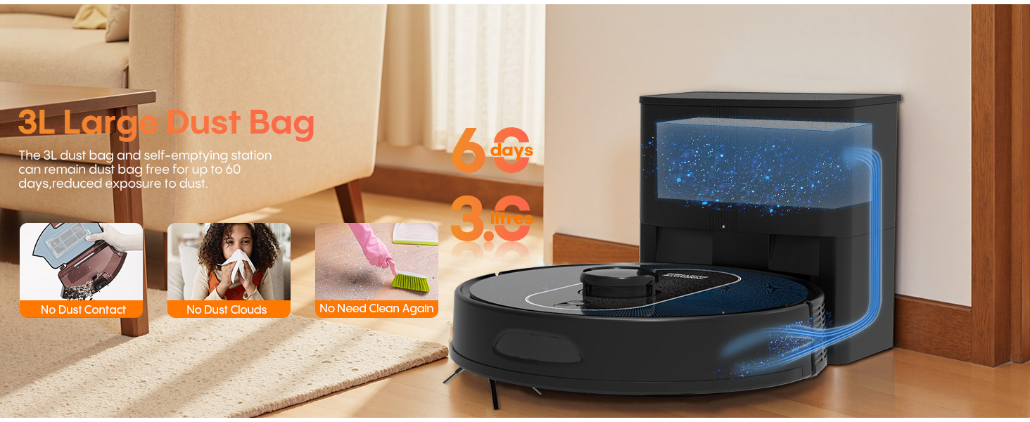 self emptying robot vacuum and mop