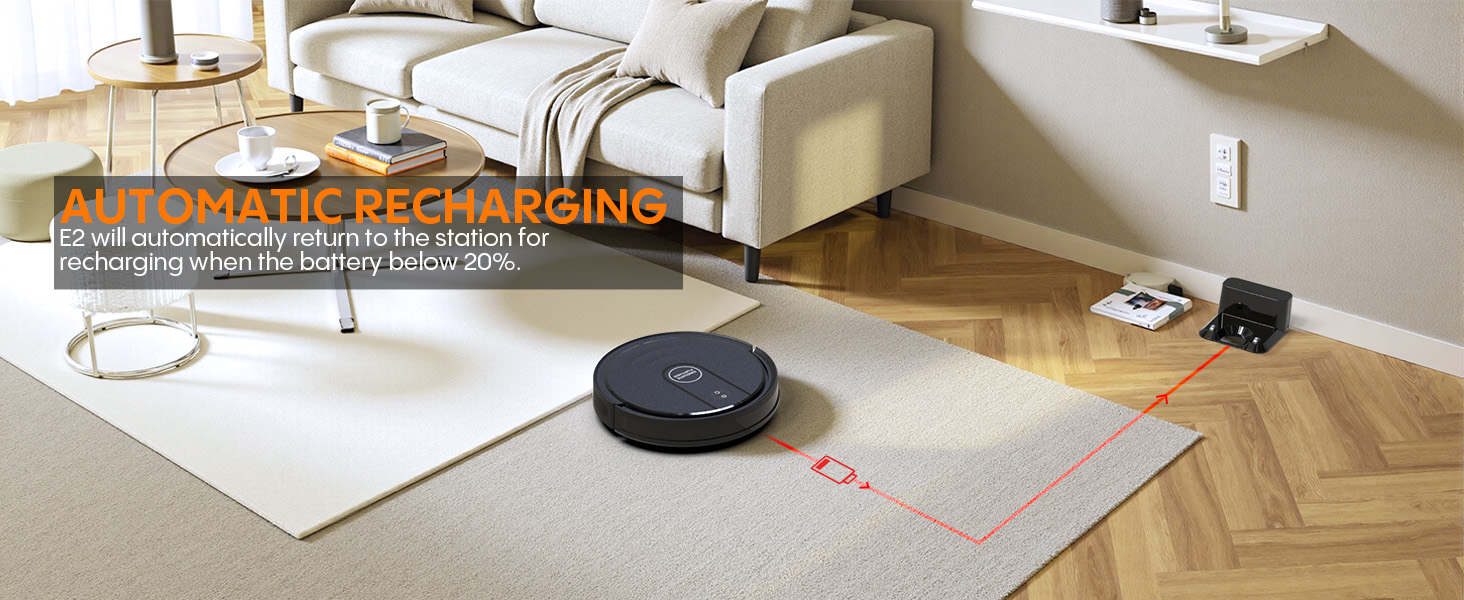 Automatic recharging when the battery below 20%